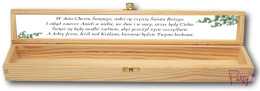 Drewniane pudełko na święce do chrztu, personalizowana pamiątka