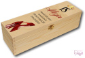 Skrzynka drewniana personalizowana na Wino/alkohol zamykana, spersonalizowana. Prezent na 18-stkę